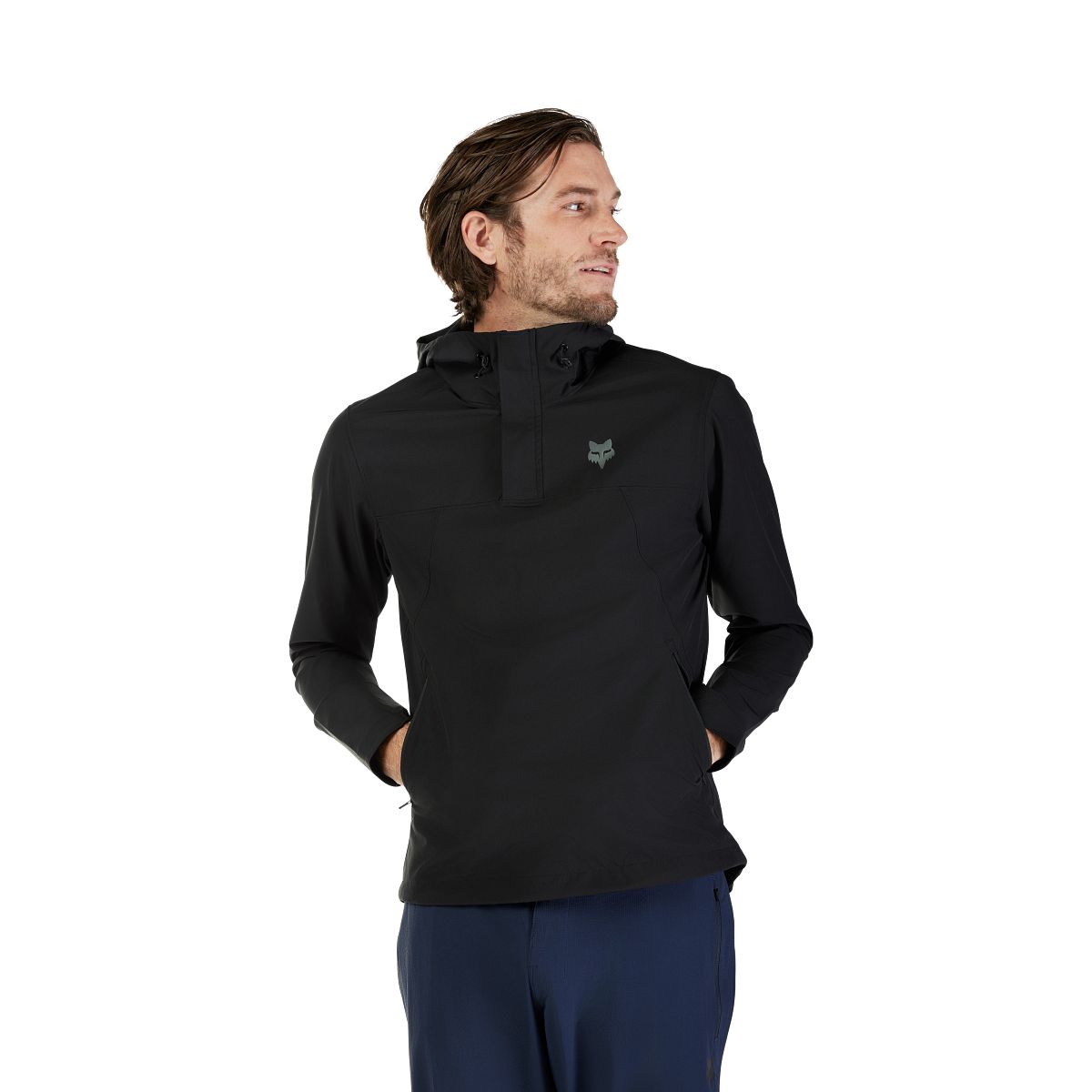 Bunda FOX RANGER WIND PULLOVER Black