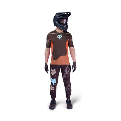 Maillot FOX FLEXAIR ELEVATED Manches Courtes Marron/Orange