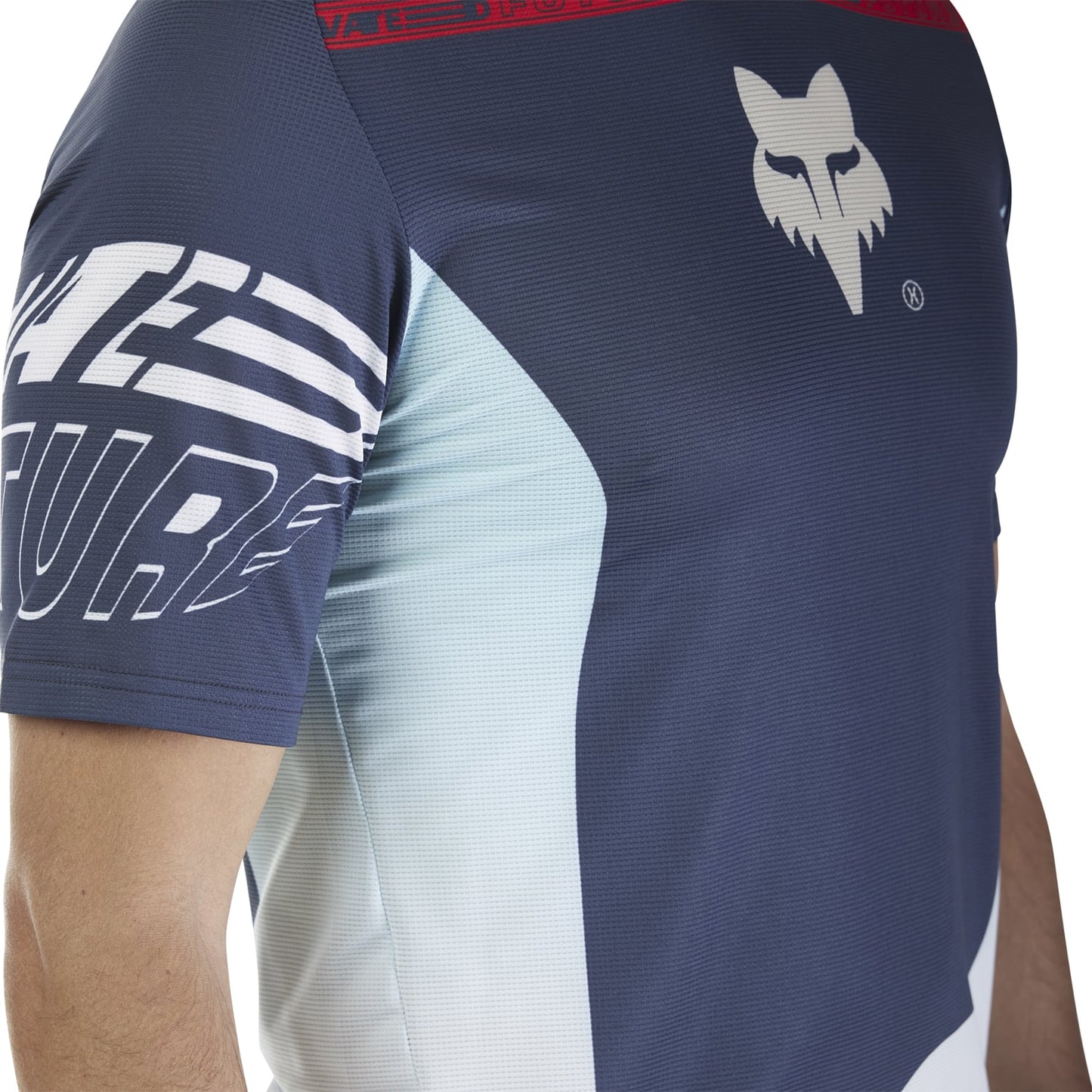 Maillot FOX FLEXAIR ELEVATED Manches Courtes Noir/Bleu 2025