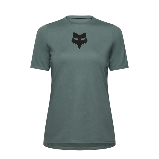 Maillot FOX RANGER HEAD Femme Manches Courtes Vert Sauge
