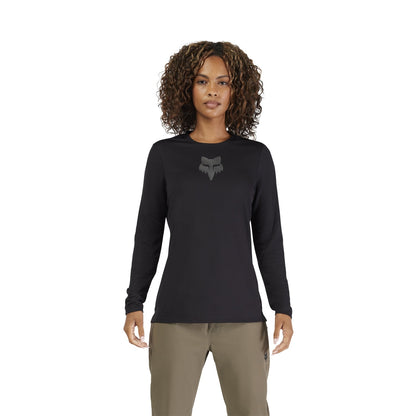 Maillot FOX RANGER HEAD Femme Manches Longues Noir