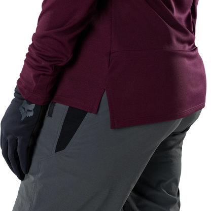 Maillot FOX RANGER FOX HEAD Femme Manches Longues Bordeaux