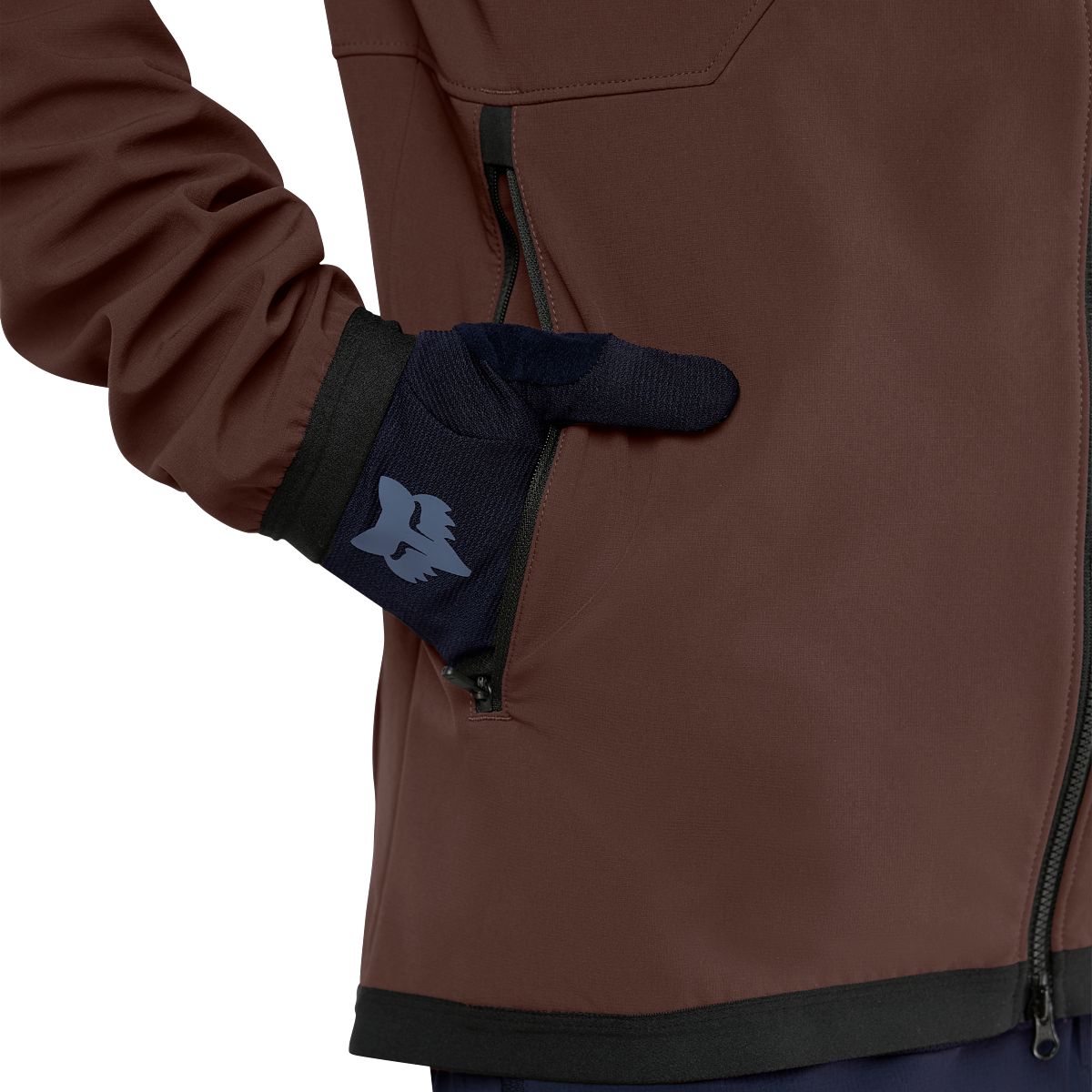 Bunda FOX RANGER FIRE HOODIE hnědá