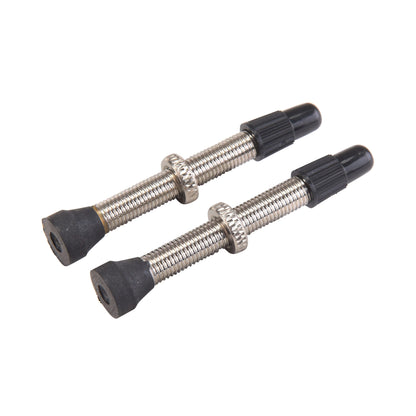 Lot de 2 Valves Presta VAR Laiton 44 mm Argent Mat