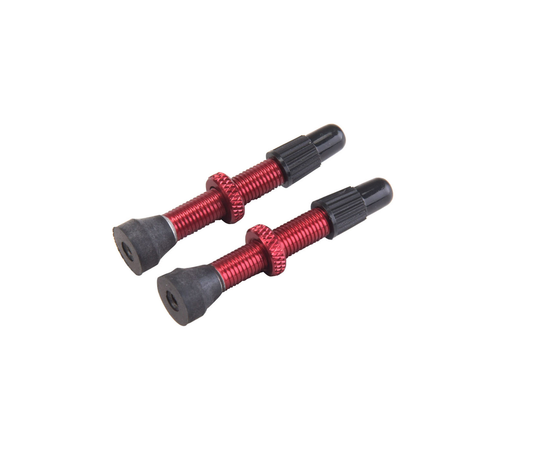 Lot de 2 Valves Presta VAR Aluminium 35 mm Rouge