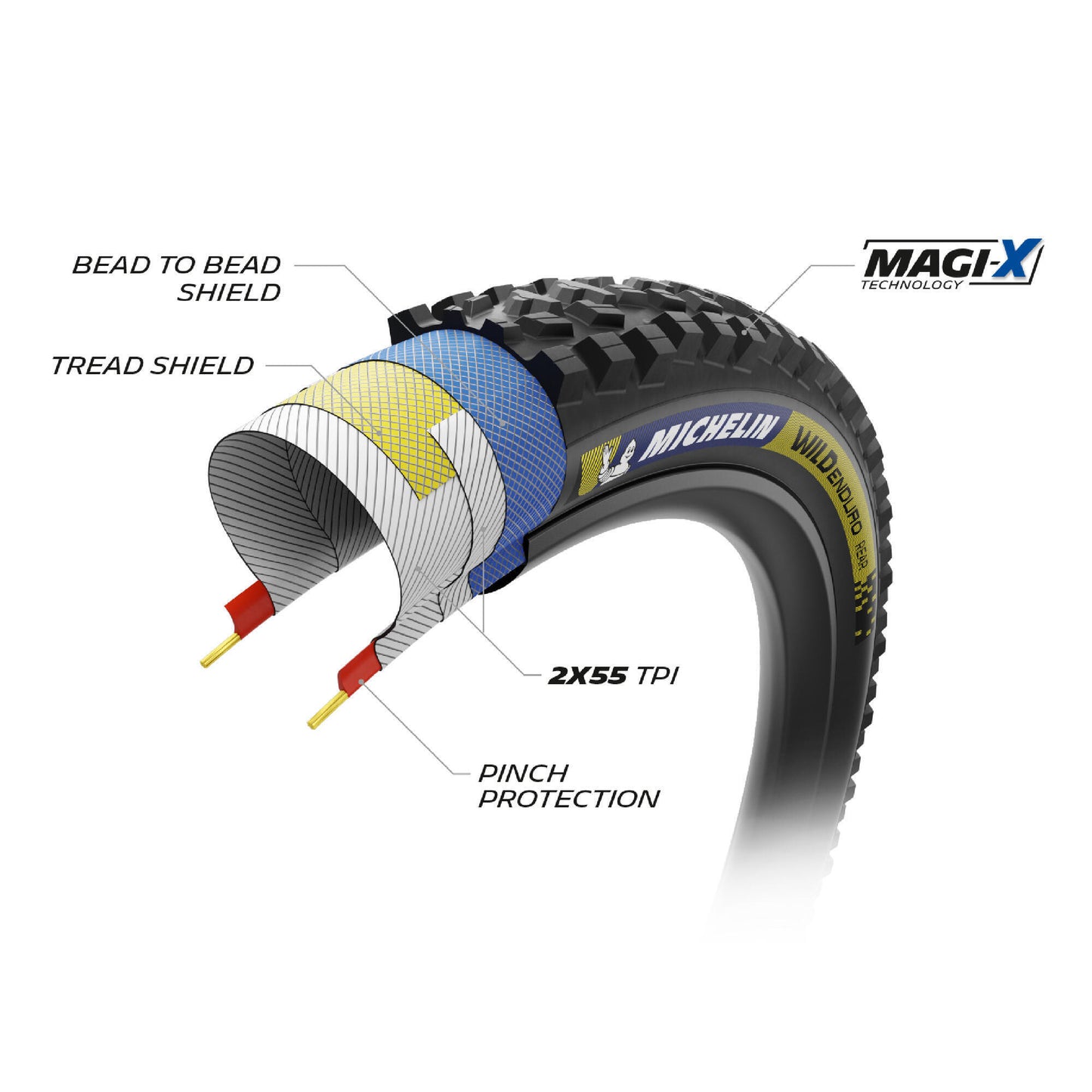 Pneu MICHELIN WILD ENDURO REAR Racing Line 29x2.40 Tubeless Ready Souple