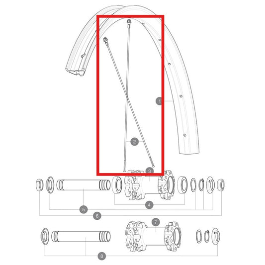 ZESTAW 12 TYLNYCH SZPRYCH MAVIC CROSSONE/CROSSRIDE FTSX/CROSSMAX/XA 27,5" 276 MM