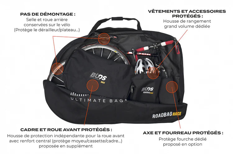 Housse de Vélo Route BUDS ROADBAG RACE Noir