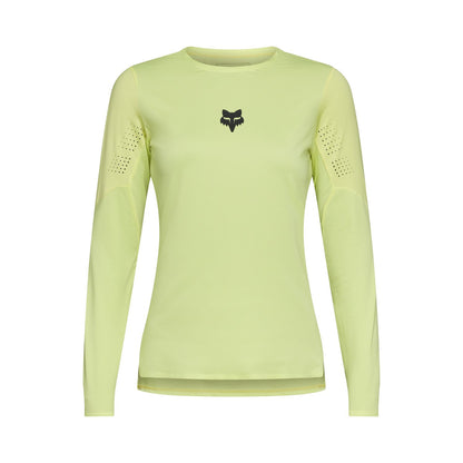Maillot FOX FLEXAIR Femme Manches Longues Jaune Lime