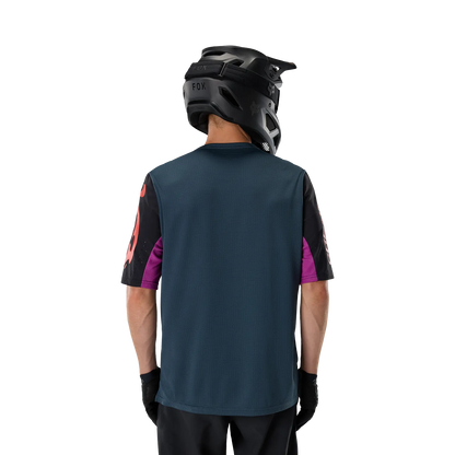Maillot FOX DEFEND CREATION Manches Courtes Bleu