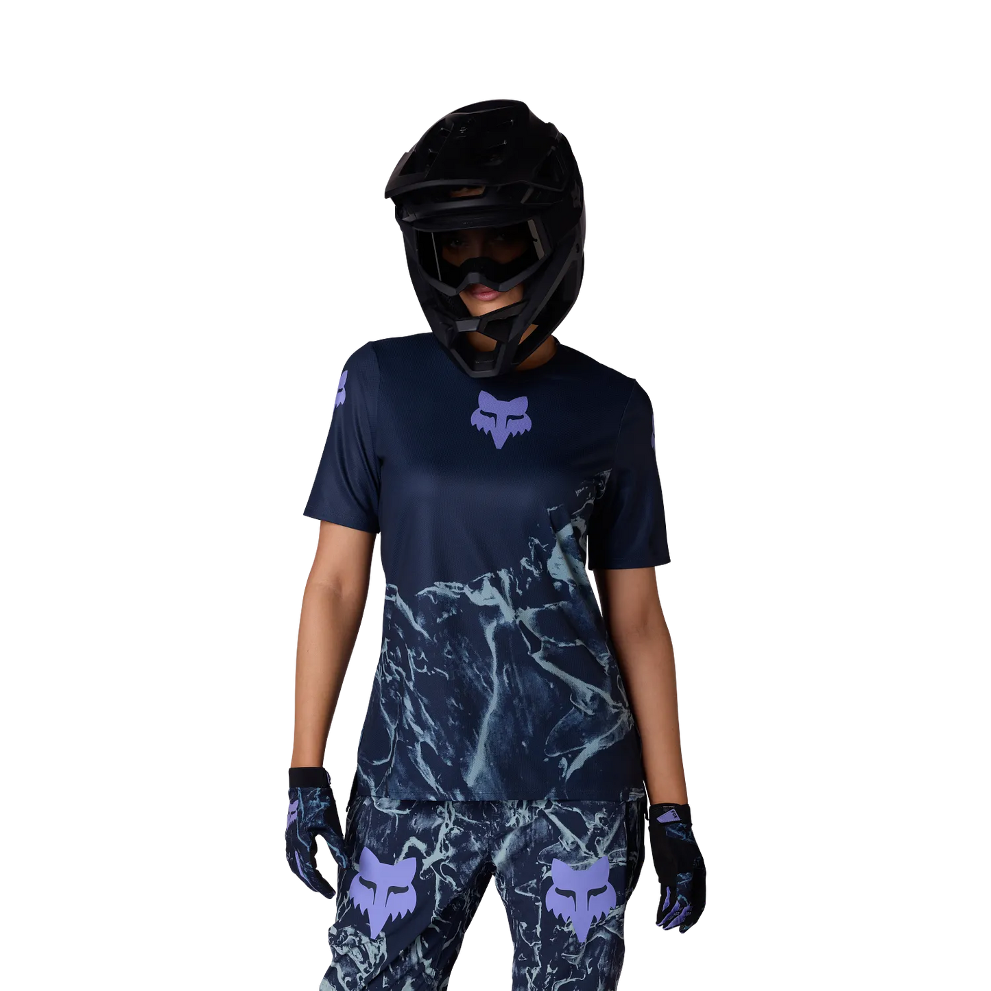 FOX RANGER IMAGE PRINT Dámský dres s krátkým rukávem Arctic Blue