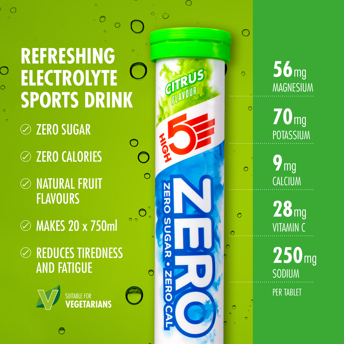 Elektrolitowe tabletki nawadniające High5 ZERO (x20) Lemon