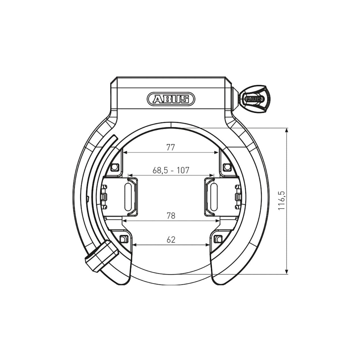 Antivol de Cadre ABUS R BK 6950M Xplus