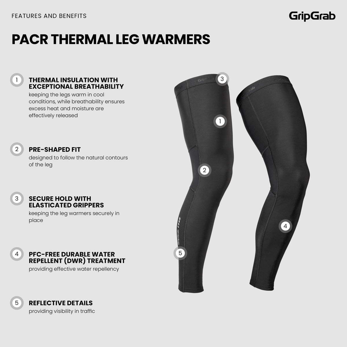 Jambières GRIPGRAB PACR THERMAL Noir