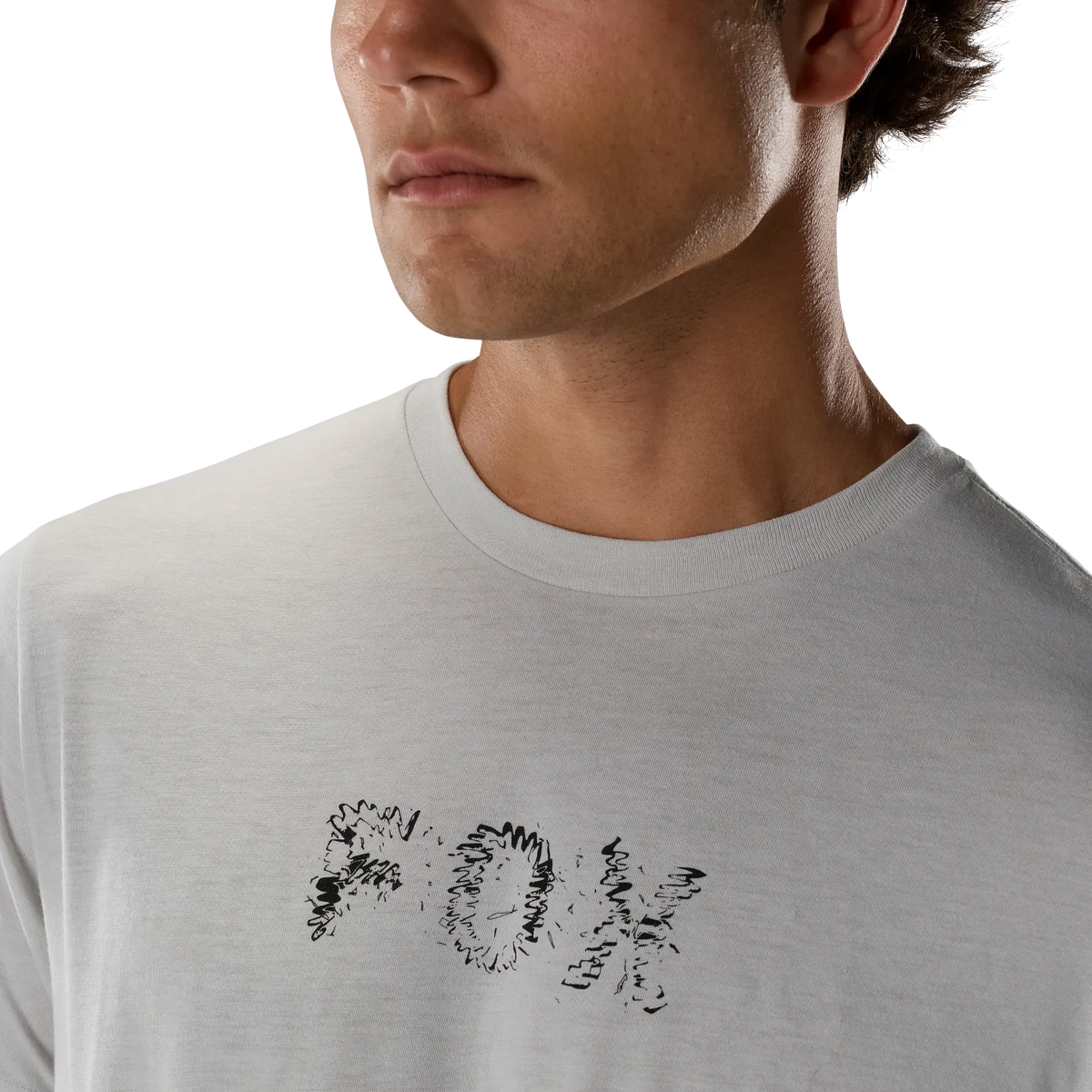 T-Shirt FOX SLOWBURN DRI-RELEASE Manches Courtes Gris Clair