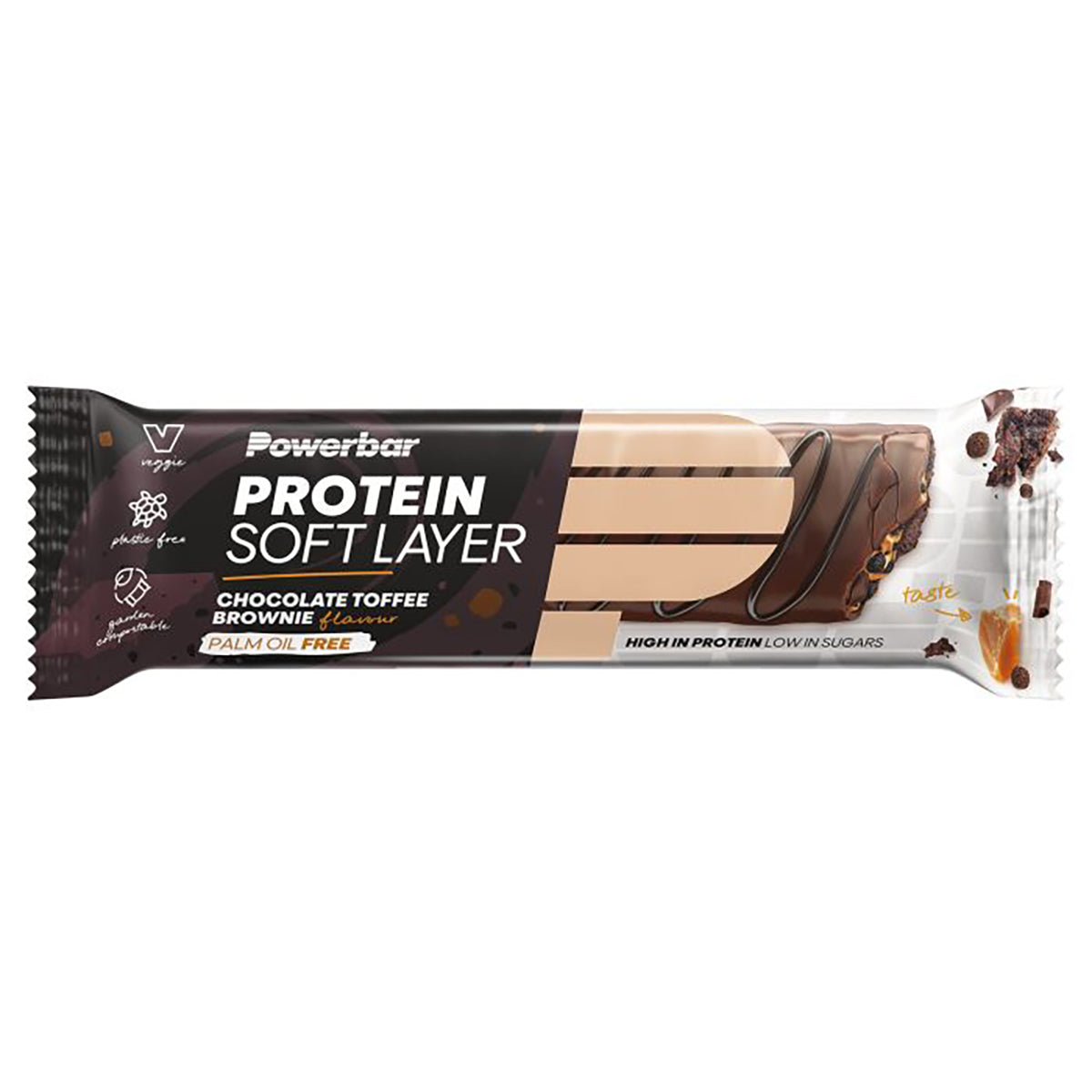 Barre de Récupération POWERBAR PROTEIN SOFT LAYER (40g) Brownie Chocolat