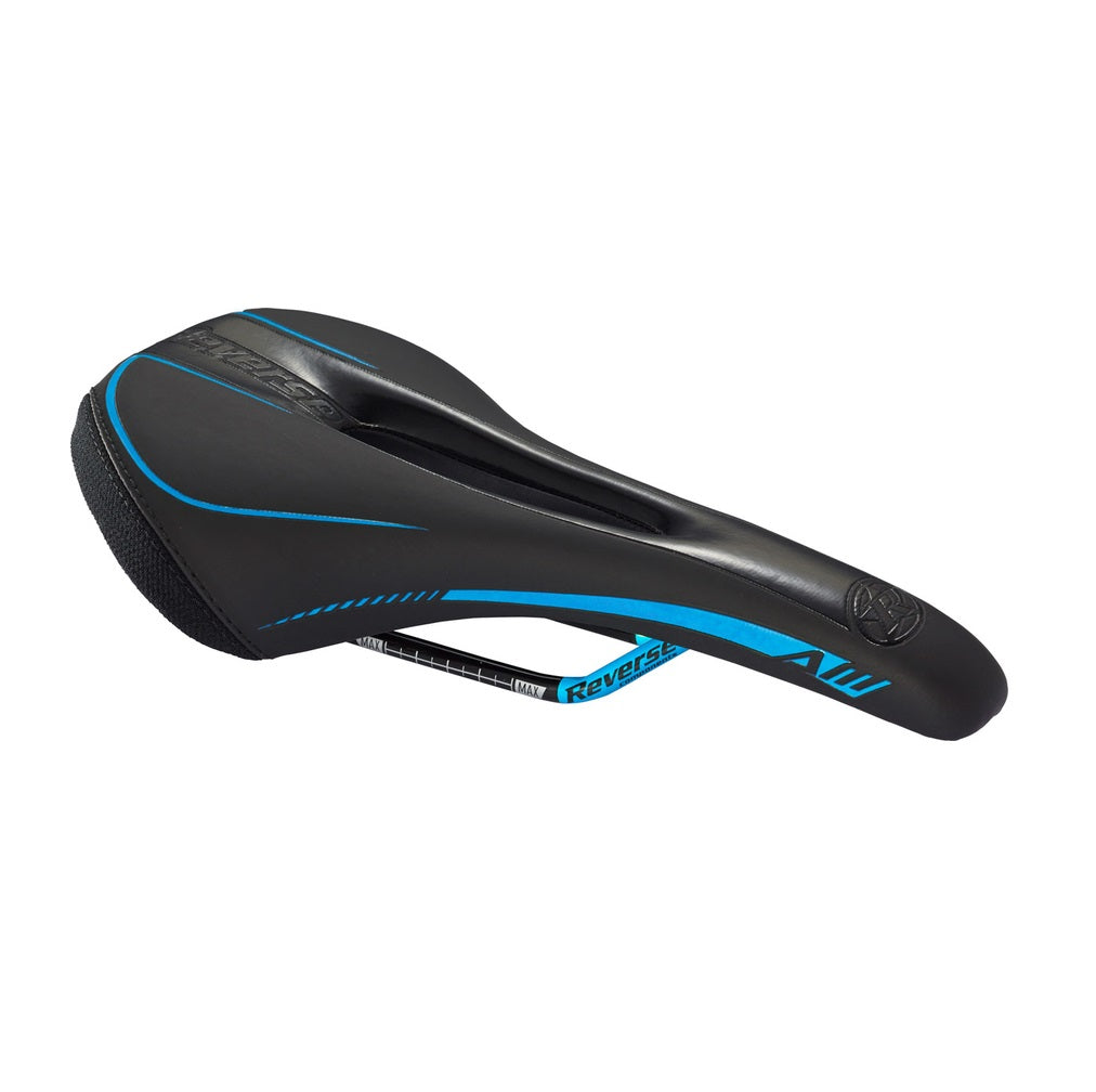 Selle REVERSE COMPONENTS AM ERGO Rails CrMo Noir/Bleu