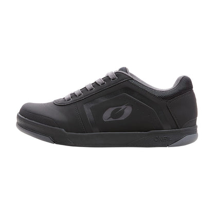 Chaussures VTT O'NEAL PINNED FLAT Noir/Gris – fond blanc, cadrage harmonisé