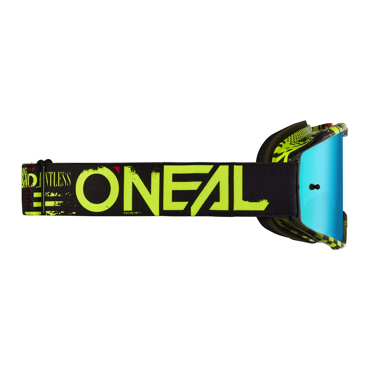 Masque O'NEAL B-10  ATTACK Noir/Jaune Fluo - Radium Bleu