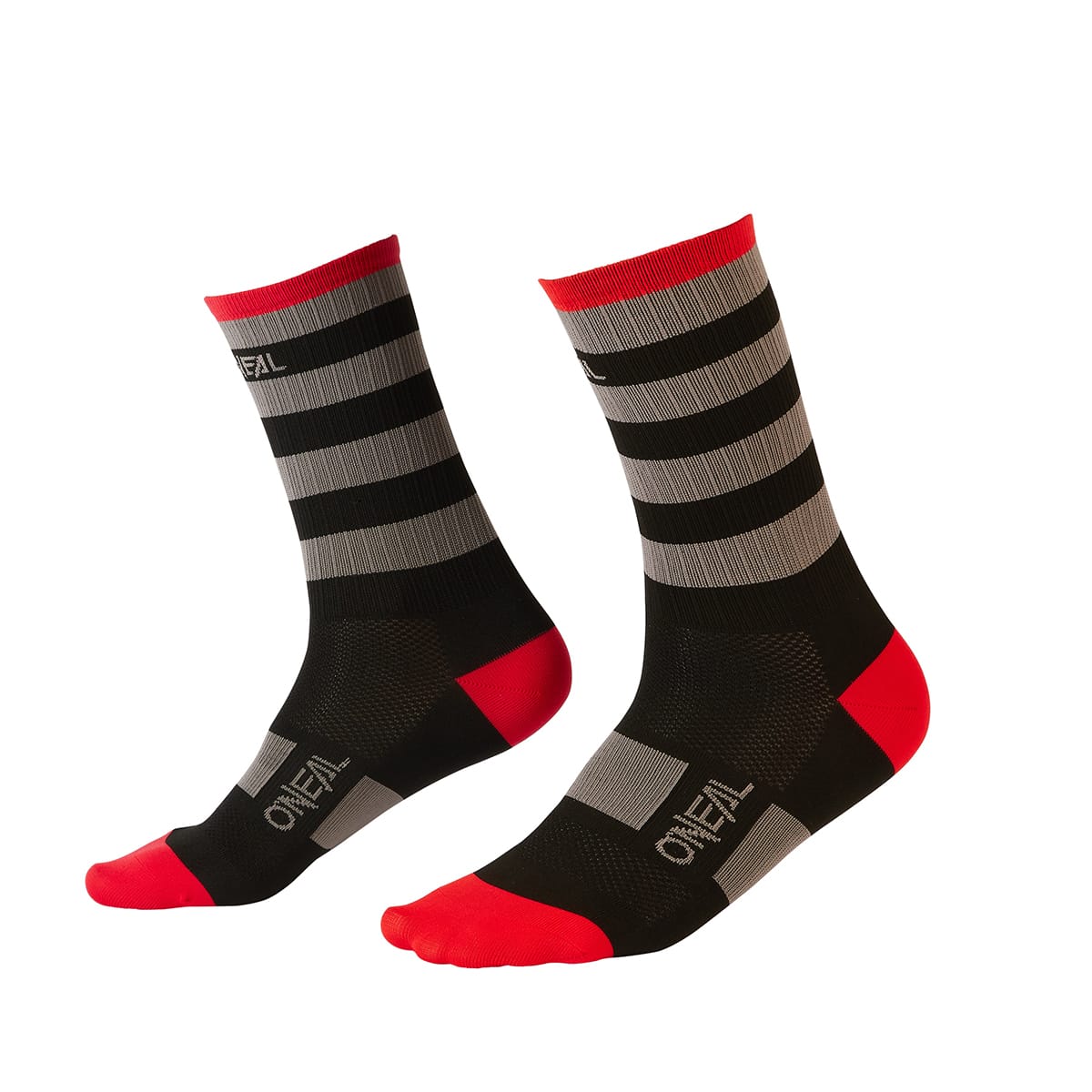 Chaussettes O'NEAL MTB PERFORMANCE  STRIPE Noir/Gris/Rouge