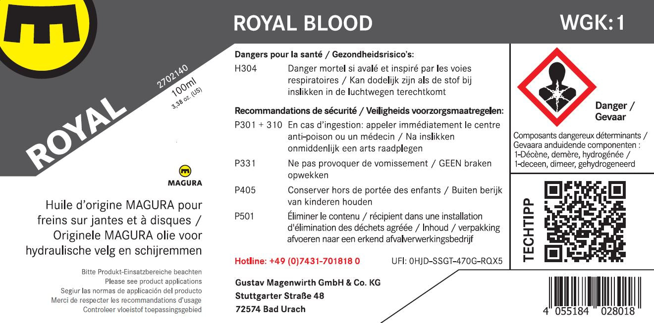 Liquide de Frein Minéral MAGURA ROYAL BLOOD (100 ml)