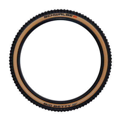 SCHWALBE BIG BETTY 27.5x2.40 ADDIX SOFT SUPERGRAVITY opona bezdętkowa miękka czarna/brązowa