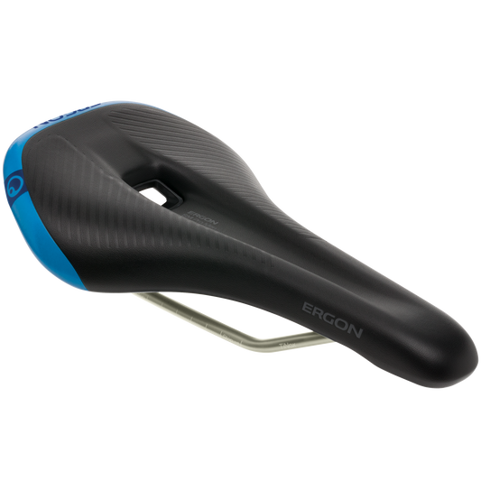 Selle ERGON SM Pro Midsummer Blue S/M rails TiNox