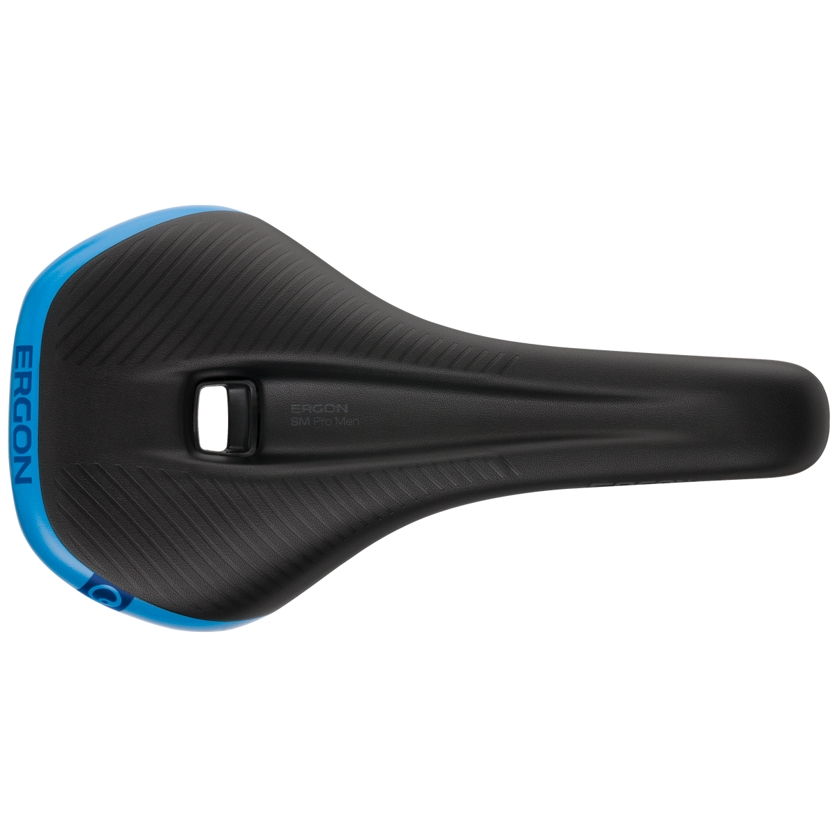 Selle ERGON SM Pro Midsummer Blue S/M rails TiNox - détail