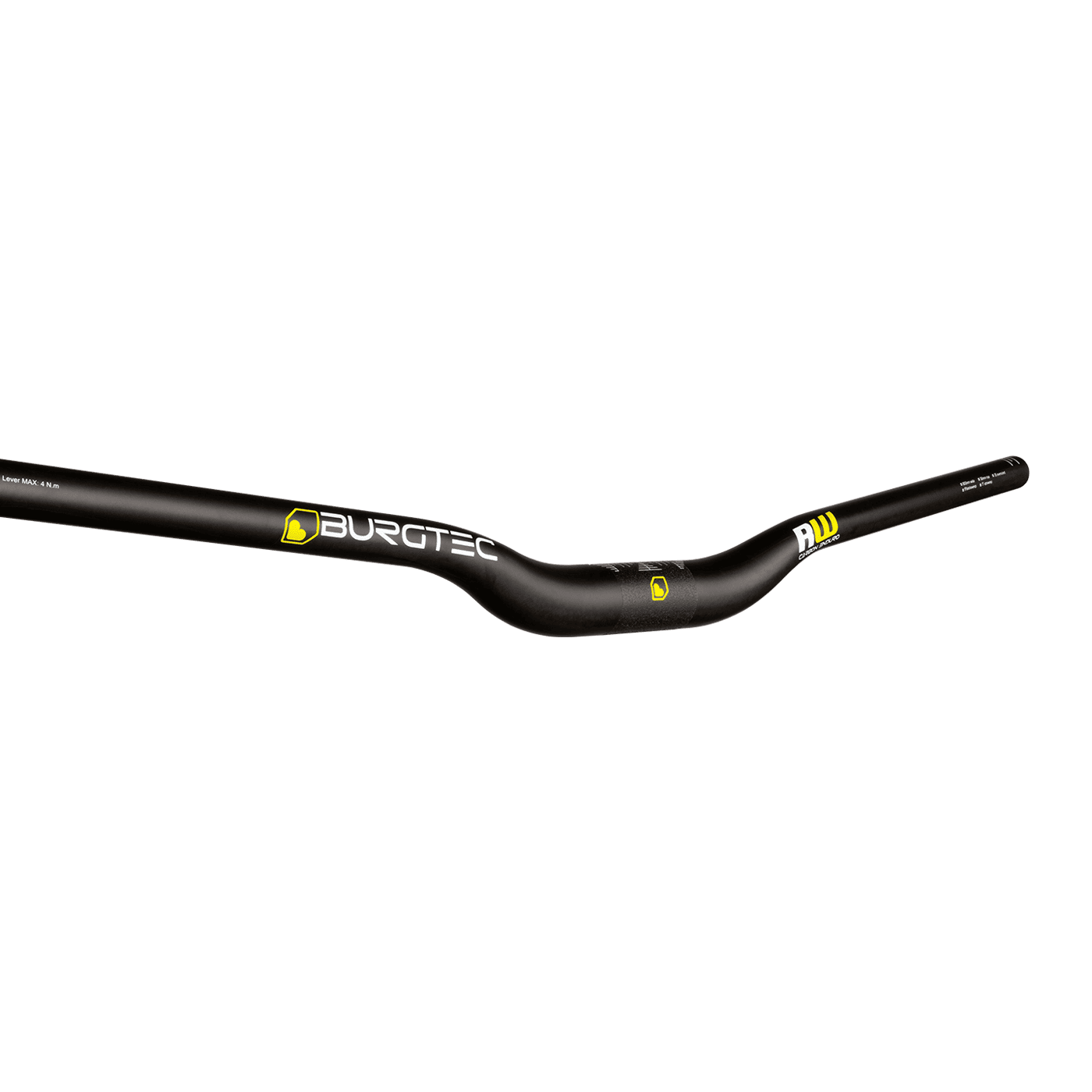 Cintre BURGTEC RIDE WIDE ENDURO Carbone Rise 30mm 800mm Noir