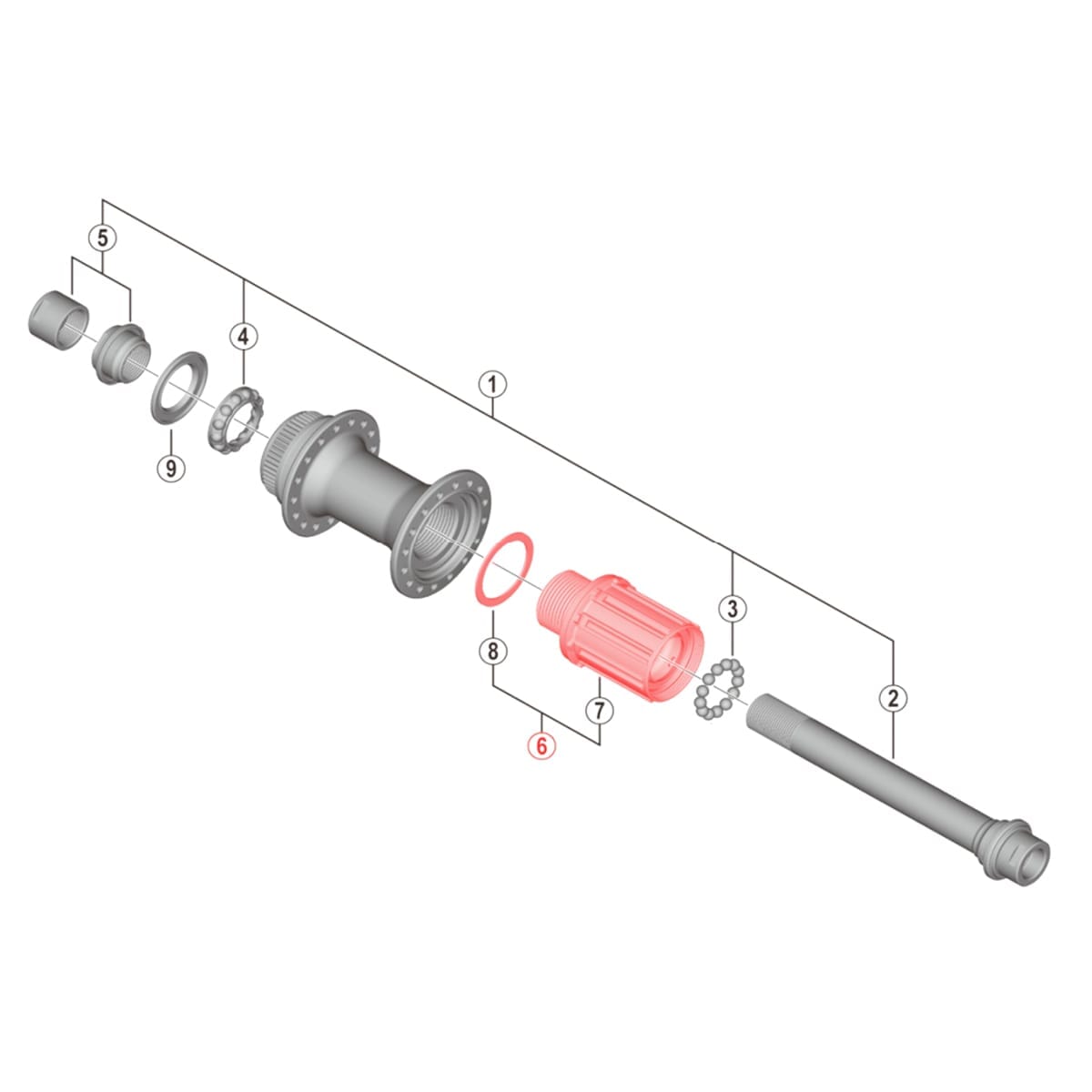 Kit Corps de Roue libre pour Moyeu SHIMANO XT FH-M8010 #Y38V98010