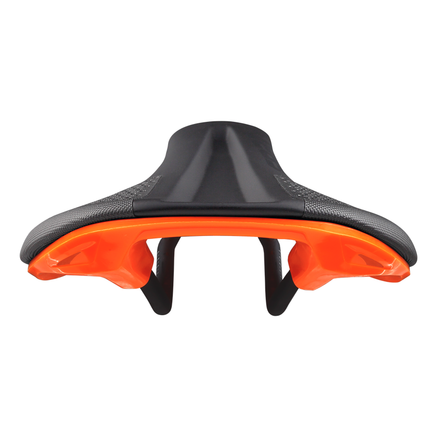 Selle SPANK SPIKE 160 Cuir Rails CrMo Orange