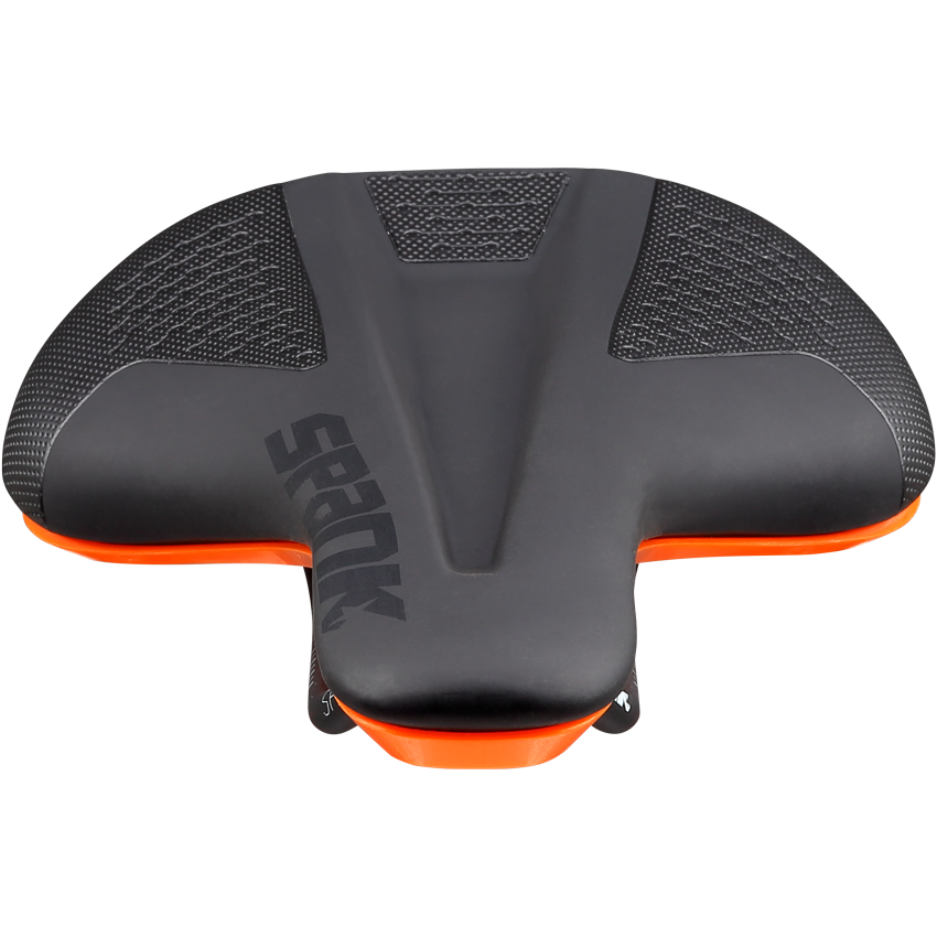 Selle SPANK SPIKE 160 Cuir Rails CrMo Orange