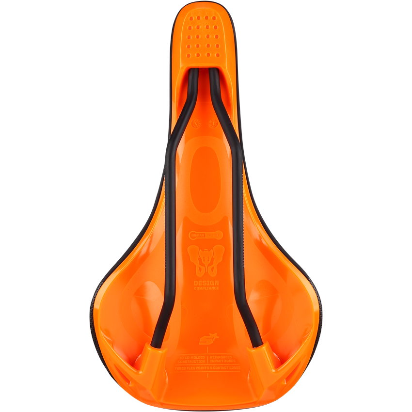 Selle SPANK OOZY 280 144mm Rails CrMo Orange