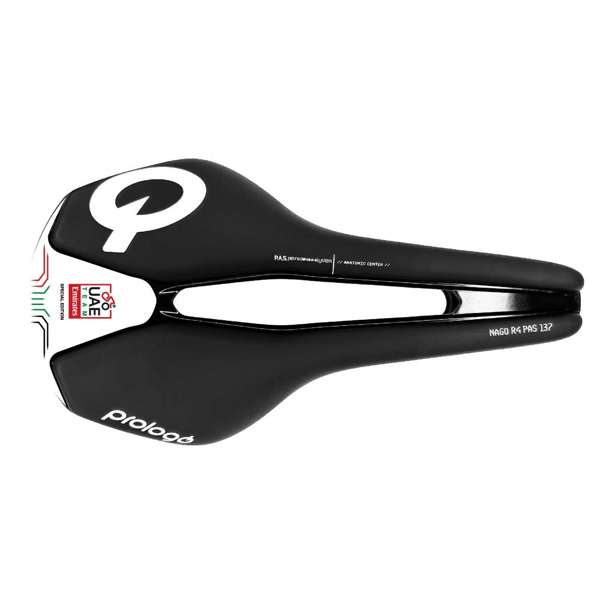 Selle PROLOGO NAGO R4 PAS Largeur 137mm Rails Tirox UAE Noir/Blanc