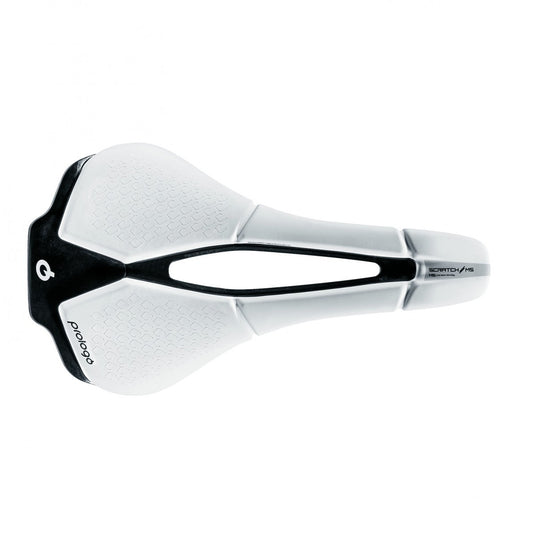 Selle PROLOGO SCRATCH M5 PAS Rails Carbone largeur 140mm Blanc