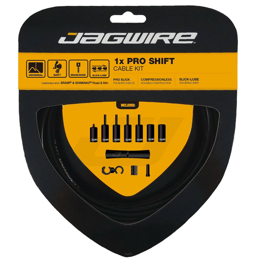 JAGWIRE PRO SHIFT 1X Zestaw czarnej linki przerzutki i węża