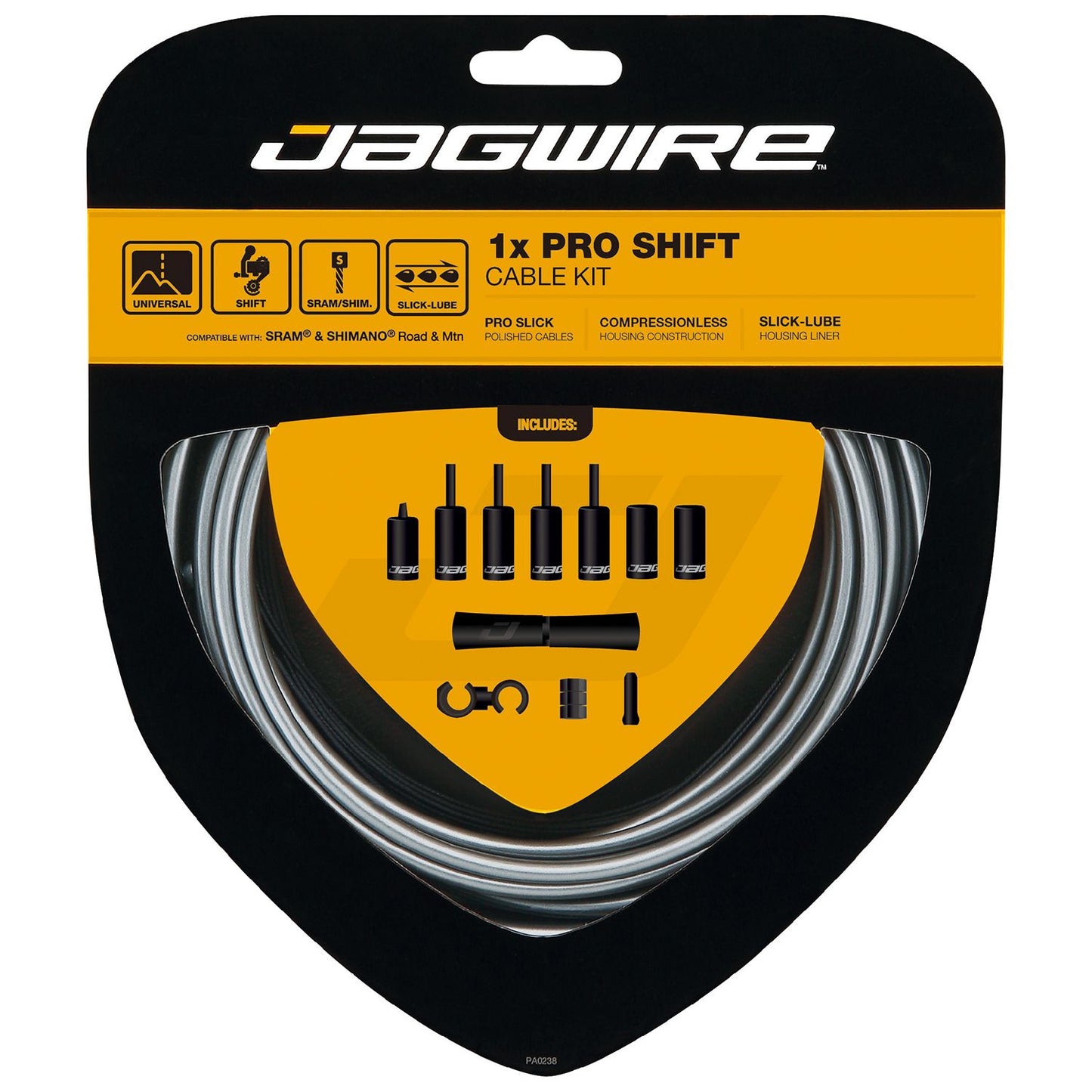 Kit de Câbles et Gaines de Dérailleur JAGWIRE PRO SHIFT 1X Gris