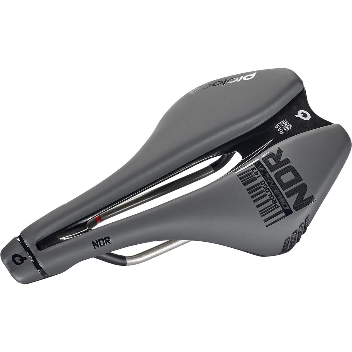 Selle PROLOGO DIMENSION NDR 143 mm Rails TiroX Noir