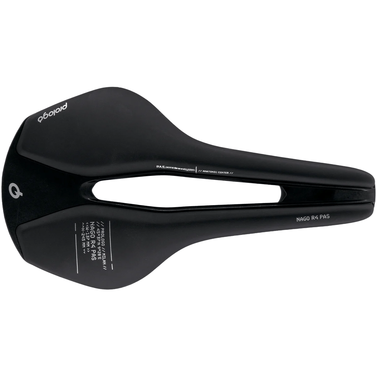 Selle PROLOGO NAGO R4 PAS Rails Carbone largeur 147mm Noir