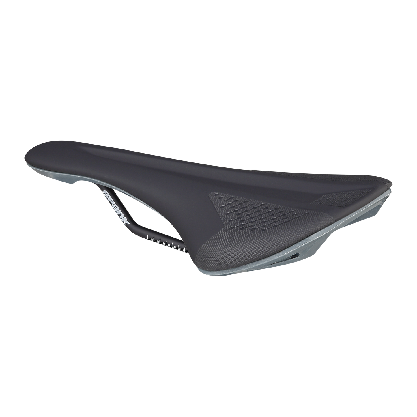 Selle SPANK SPIKE 160 Cuir Rails CrMo Gris