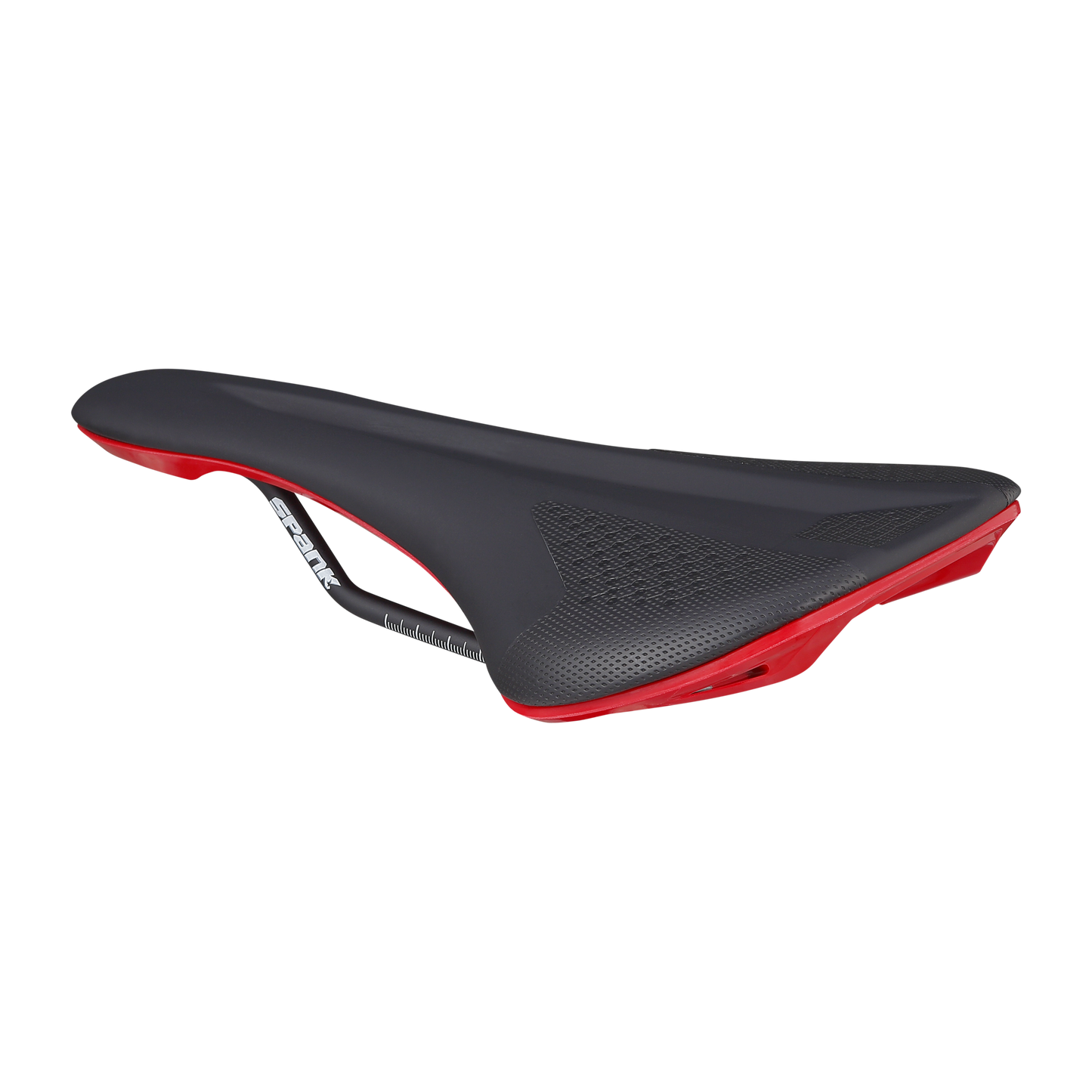 Selle SPANK SPIKE 160 Cuir Rails CrMo Rouge