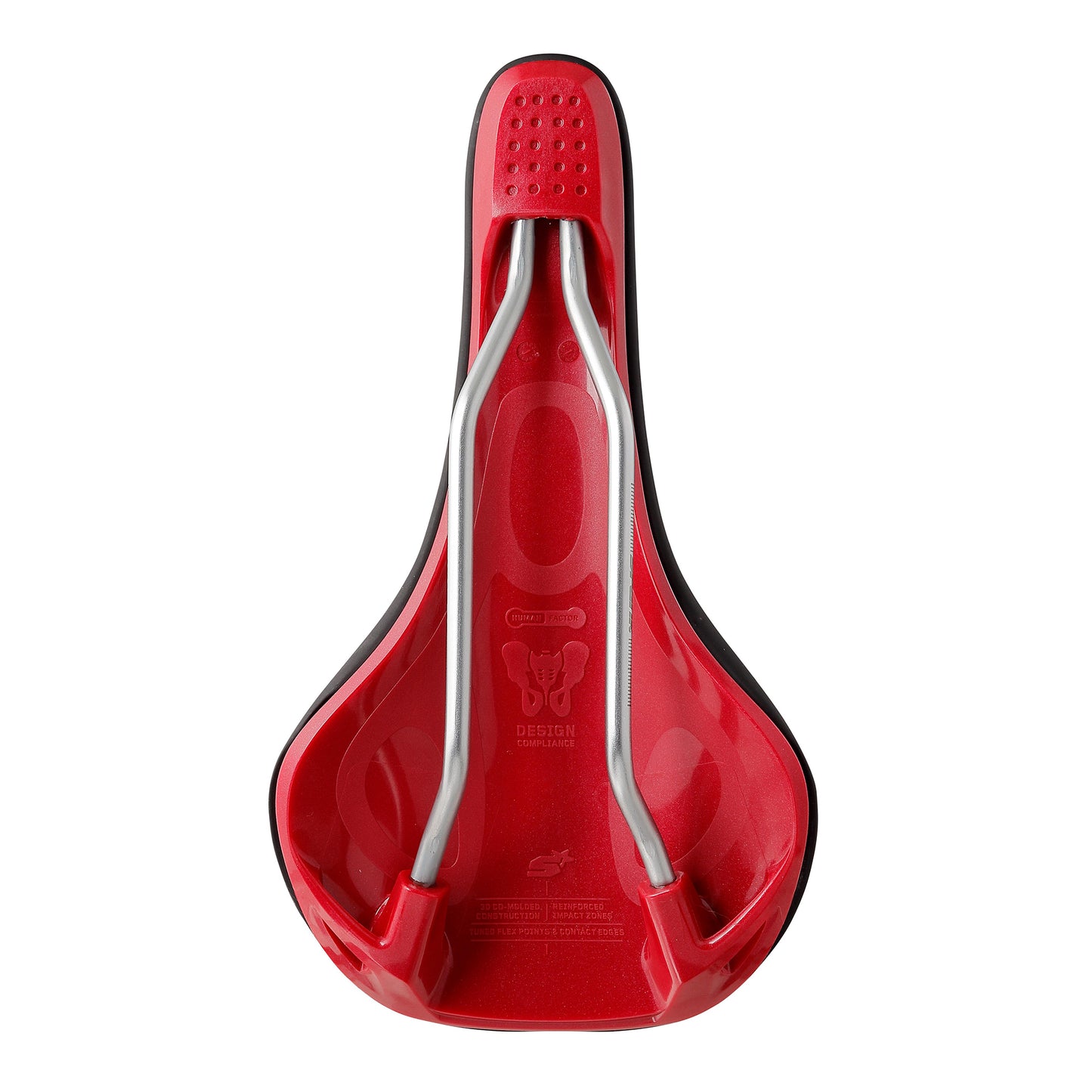 Selle SPANK OOZY 220 144mm Rails CrN/Ti Rouge