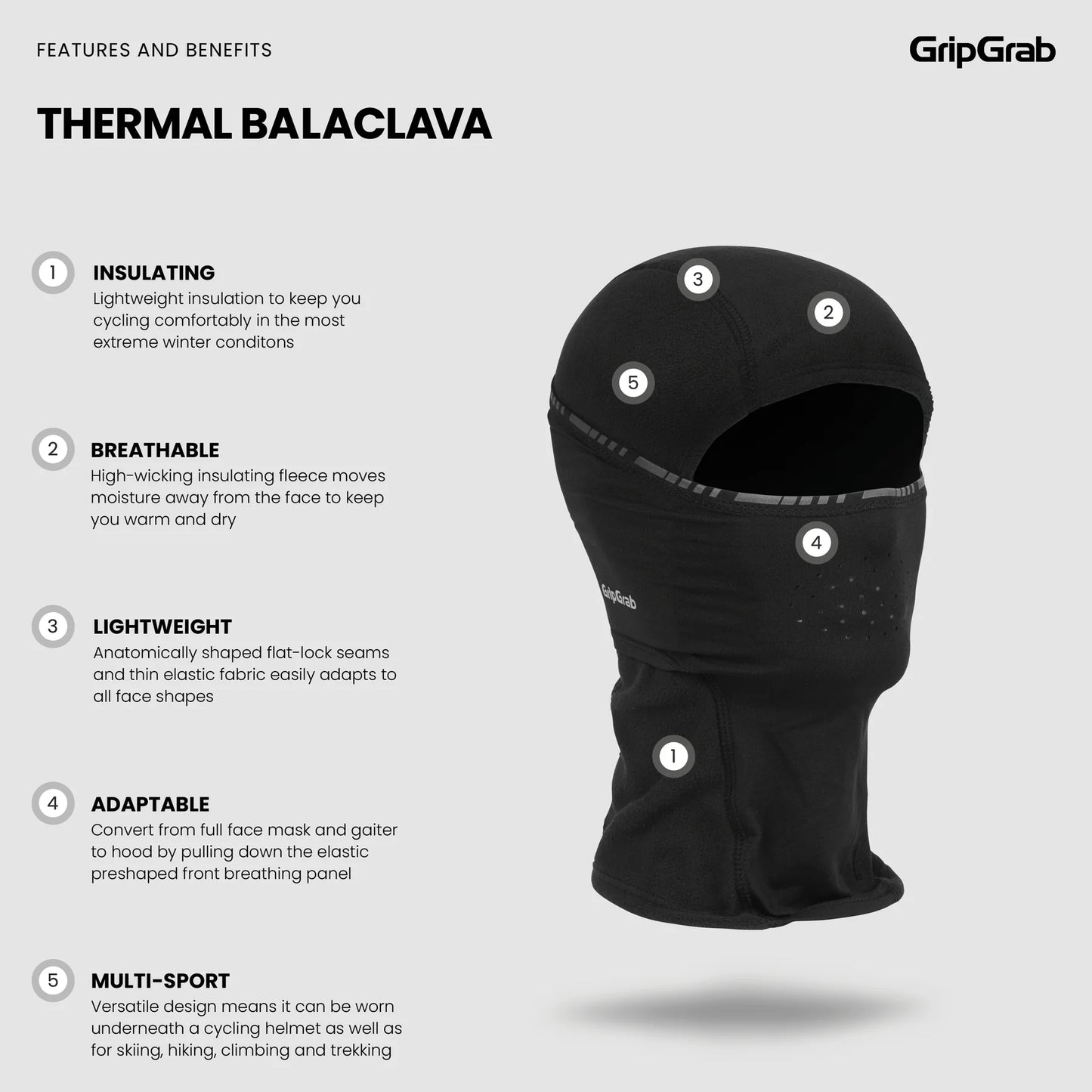 GRIPGRAB THERMO WINTER kukla Black