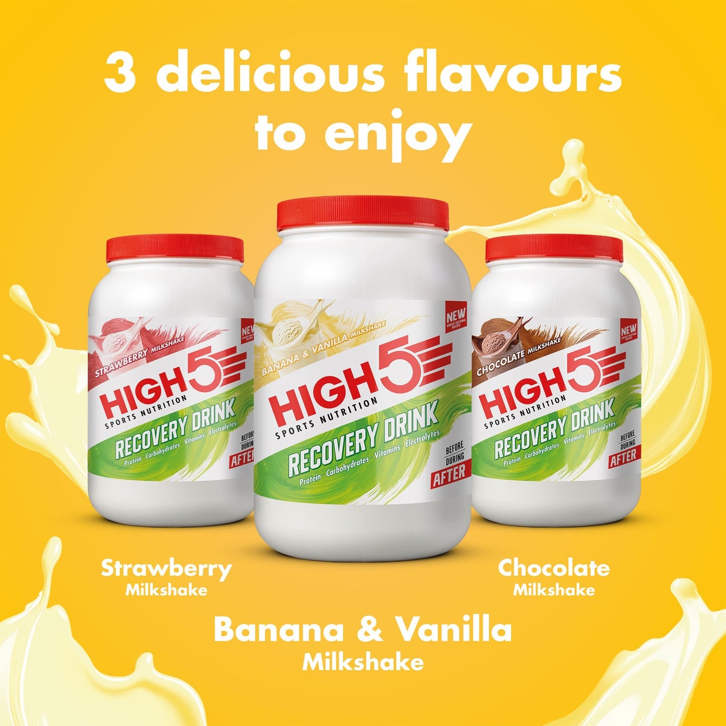 Recovery Drink High5 RECOVERY DRINK (1,6kg) Banana Vanilla Milkshake