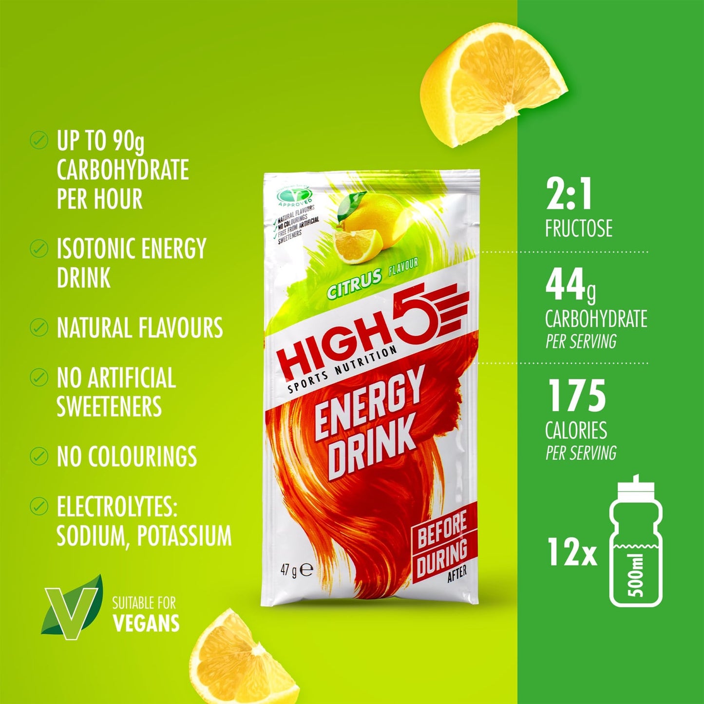 Boisson Énergétique HIGH5 ENERGY DRINK (47g) Citron