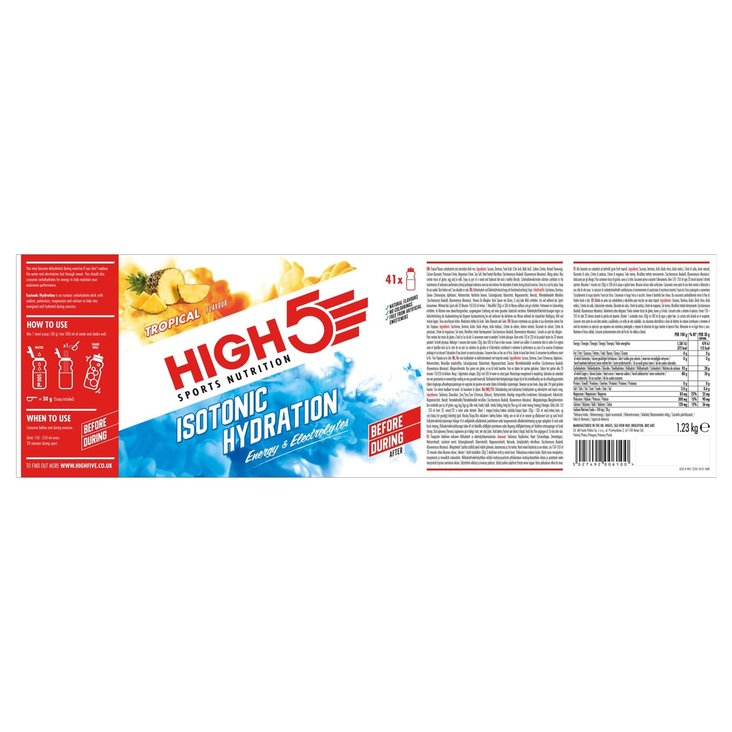 Boisson Énergétique HIGH5 ISOTONIC (1.23g) Tropical
