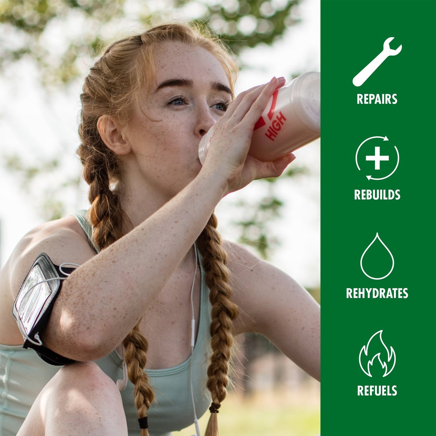 Boisson de Récupération HIGH5 PLANT-BASED RECOVERY DRINK (450g) Chocolat
