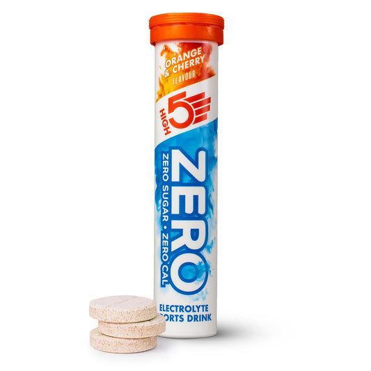 Boisson Anticrampe HIGH5 ZERO Tube de 20 Pastilles Orange et Cerise