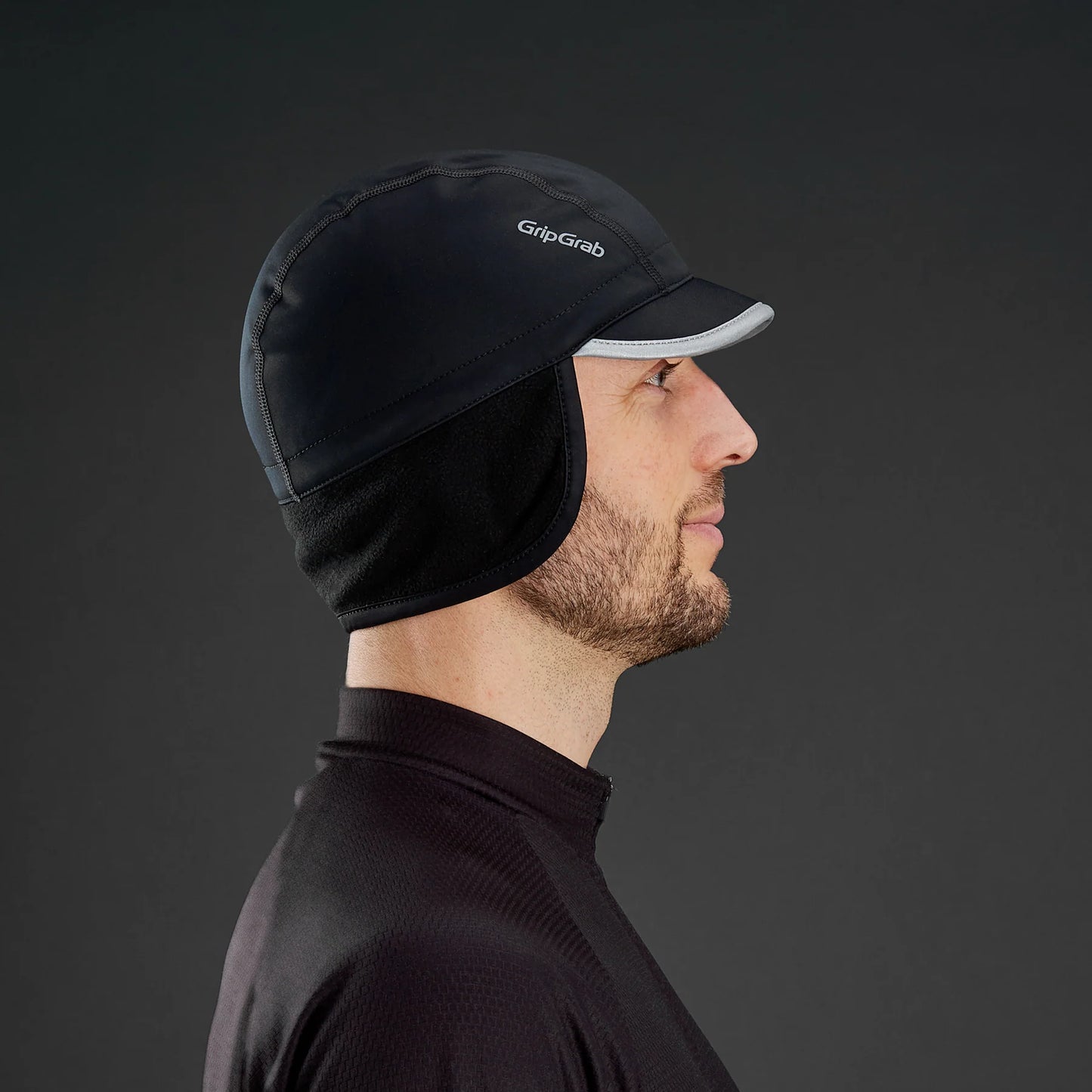 GRIPGRAB BELGIAN STYLE THERMAL WINDPROOF zimní čepice černá