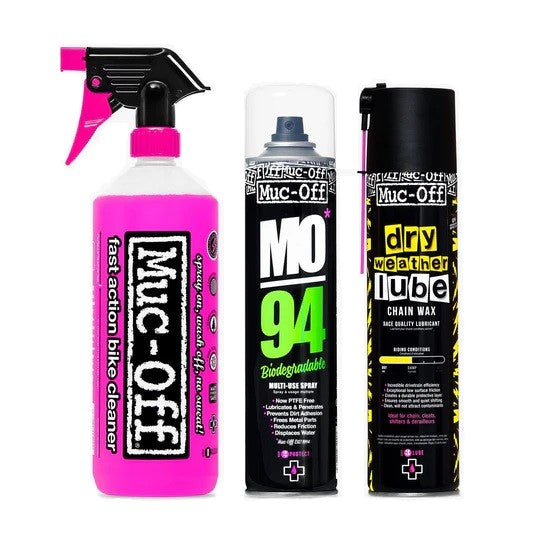 Kit d'Entretien MUC-OFF CLEAN-PROTECT-LUBE Dry